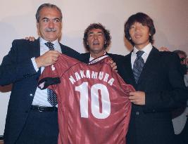 (1)Reggina's Nakamura gives news conference